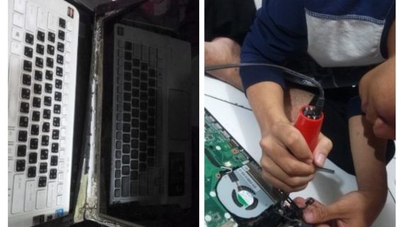 Repair Engsel Rusak Parah Jatuh dari Meja